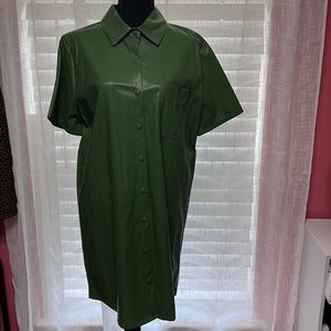 Euro green T-shirt dress